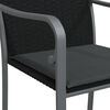 vidaXL Ensemble &agrave; manger de jardin 5 pcs coussins r&eacute;sine tress&eacute;e acier
