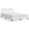 vidaXL Cadre de lit Viana avec LED sans matelas blanc 140x190 cm