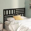 vidaXL T&ecirc;te de lit Noir 126x4x100 cm Bois massif de pin