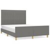vidaXL Cadre de lit sans matelas gris fonc&eacute; 140x200 cm tissu