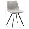 vidaXL Ensemble de salle &agrave; manger 9 pcs Gris clair Similicuir