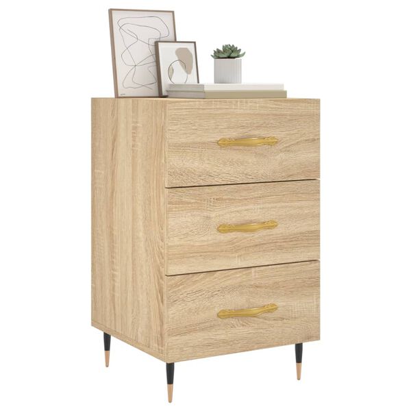 vidaXL Table de chevet ch&ecirc;ne sonoma 40x40x66 cm bois d'ing&eacute;nierie