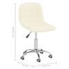 vidaXL Chaises pivotantes &agrave; manger lot de 4 Cr&egrave;me Tissu