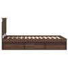 vidaXL Cadre de lit Ch&ecirc;ne brun 120 x 190 cm Bois de pin massif