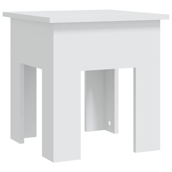 vidaXL Table basse blanc 40x40x42 cm bois d'ing&eacute;nierie