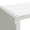 vidaXL Banc de jardin extensible blanc 212,5x40,5x45cm bois massif pin
