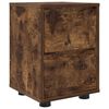 vidaXL Table de chevet Ch&ecirc;ne fum&eacute; 30,5 x 30 x 43 cm Bois d'ing&eacute;nierie