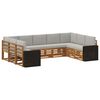 vidaXL Ensemble de canap&eacute;s d'ext&eacute;rieur 9 pcs Naturel et gris clair