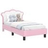 vidaXL Cadre de lit pour tout-petit avec t&ecirc;te de lit Rose 70 x 140 cm