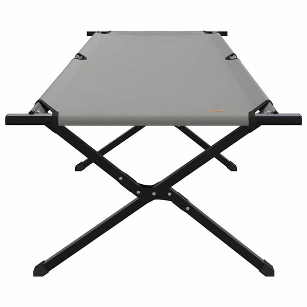 vidaXL Lit de camping pliant Gris 210 x 80 x 46 cm Tissu Oxford