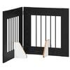 vidaXL Porte de chien pliable avec supports 2 pcs Ch&ecirc;ne noir 120,5 cm