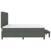 vidaXL Lit &agrave; ressorts avec matelas Gris fonc&eacute; 200 x 200 cm tissu