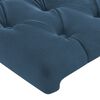 vidaXL T&ecirc;te de lit &agrave; LED Bleu fonc&eacute; 80x7x118/128 cm Velours