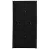 vidaXL Armoire de bureau Noir 90x40x180 cm Acier