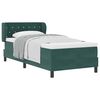 vidaXL Lit &agrave; ressorts avec t&ecirc;te de lit Vert fonc&eacute; 90 x 200 cm Velours