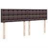 vidaXL Sommier &agrave; lattes de lit avec matelas Marron fonc&eacute; 200x200 cm