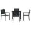 vidaXL Ensemble de salle &agrave; manger pour jardin 5 pcs Noir Rotin PE