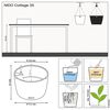 LECHUZA Jardini&egrave;re suspendue NIDO Cottage 35 ALL-IN-ONE Marron sable