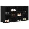 vidaXL Banc &agrave; chaussures avec &eacute;tag&egrave;re Ch&ecirc;ne noir 103 x 30 x 54,5 cm