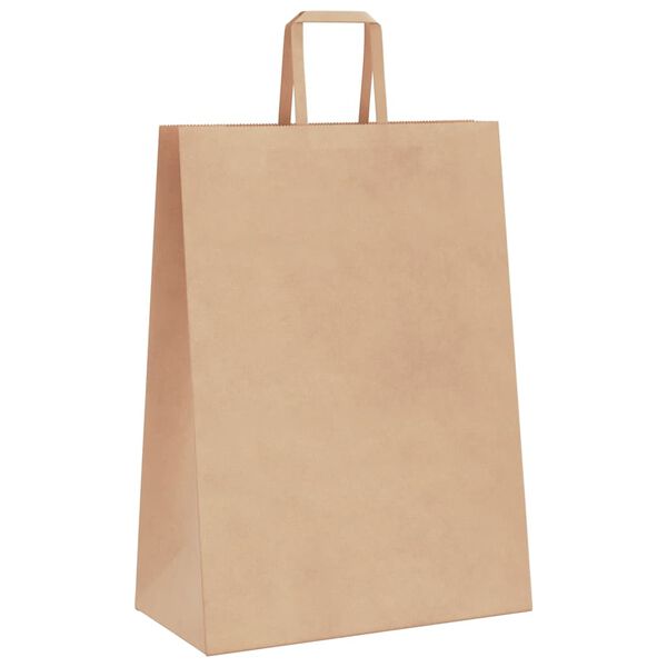 vidaXL Sacs en papier 250 pcs avec poign&eacute;es marron 32x17x44 cm
