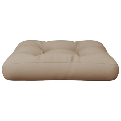 vidaXL Coussin de palette taupe 50x50x12 cm tissu