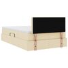 vidaXL Lit avec rangement et matelas avec matelas Cr&egrave;me 120 x 200 cm