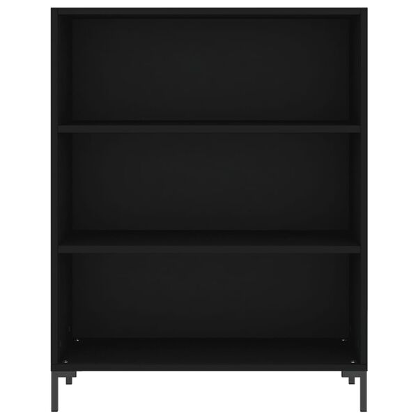 vidaXL Biblioth&egrave;que noir 69,5x32,5x90 cm bois d'ing&eacute;nierie