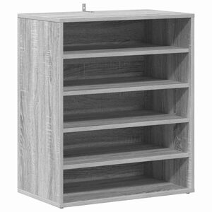 vidaXL Meuble &agrave; chaussures Sonoma gris 60x35x70 cm Bois d'ing&eacute;nierie