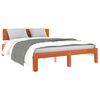 vidaXL Cadre de lit Cire marron 135 x 190 cm Bois de pin massif