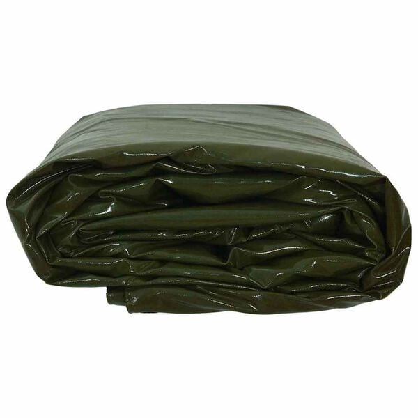 vidaXL B&acirc;che 650g / m&sup2; Vert olive 3 x 4 m Toile avec rev&ecirc;tement en PVC