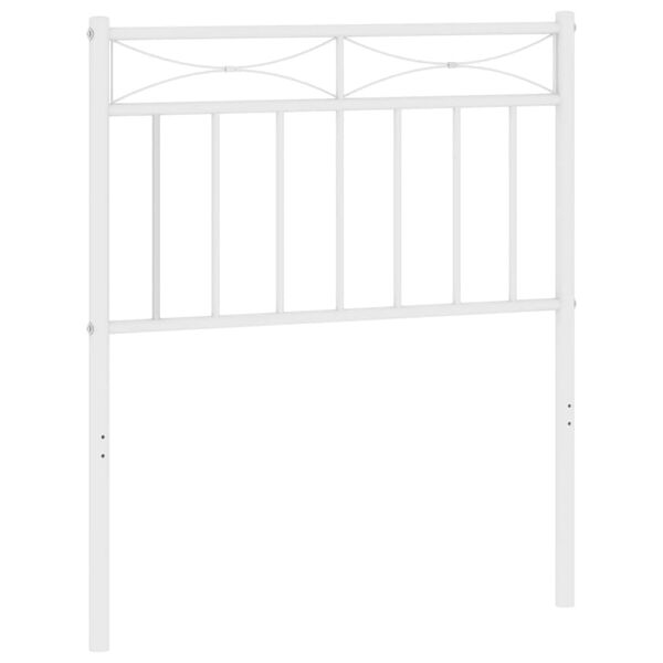 vidaXL Tête de lit métal blanc 75 cm