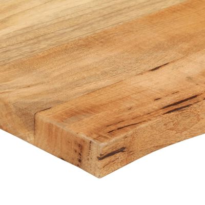 vidaXL Dessus de table 110x60x2,5 cm bord vivant bois massif manguier