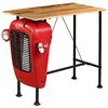 vidaXL Table de bar Bois de manguier 60x120x107 cm Rouge Tracteur