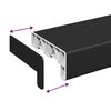 vidaXL Appui de fen&ecirc;tre Noir avec grain de bois 140 x 10 x 4,5 cm PVC