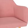 vidaXL Chaises &agrave; manger lot de 4 Rose Velours