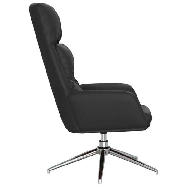 vidaXL Chaise de relaxation Noir Cuir v&eacute;ritable