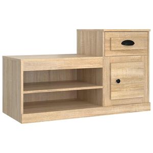 vidaXL Armoire &agrave; chaussures ch&ecirc;ne sonoma 100x42x60cm bois d'ing&eacute;nierie