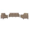 vidaXL Ensemble de canap&eacute;s 3 pcs avec coussins Cappuccino Similicuir