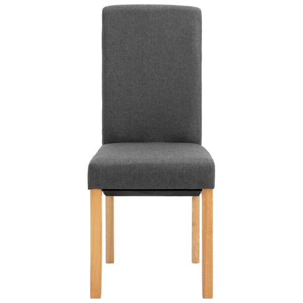 vidaXL Chaises &agrave; manger lot de 4 gris tissu
