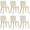 vidaXL Chaises &agrave; manger lot de 6 Lin