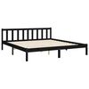 vidaXL Cadre de lit sans matelas noir bois de pin massif