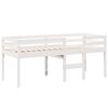 vidaXL Lit haut sans matelas blanc 90x200 cm bois de pin massif