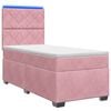 vidaXL Lit boxspring avec matelas Rose 90 x 200 cm Velours