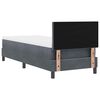 vidaXL Lit &agrave; ressort LED avec matelas Gris fonc&eacute; 80 x 200 cm Velours