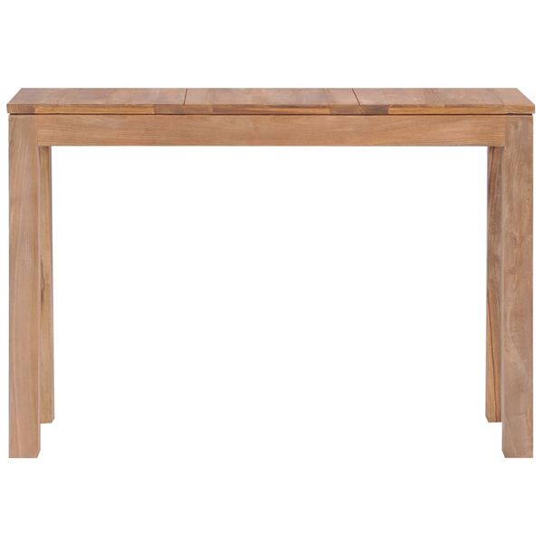 vidaXL Table console Bois de teck et finition naturelle 110 x 35 x 76 cm