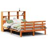 vidaXL Lit biblioth&egrave;que sans matelas cire marron 120x190cm pin massif