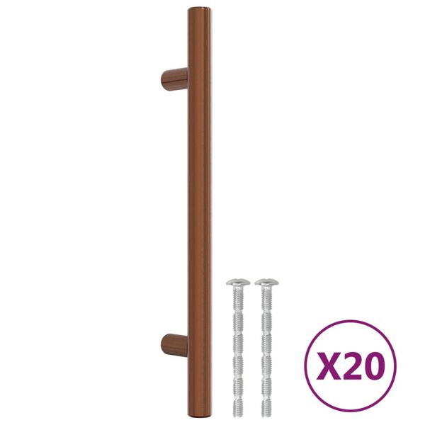 vidaXL Poign&eacute;es d'armoire 20 pcs bronze 160 mm acier inoxydable