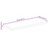 vidaXL Dessus de table 70x50x3,8 cm rectangulaire bois massif manguier