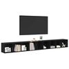 vidaXL Ensemble meuble TV 3 pcs Ch&ecirc;ne noir 37 x 35 x 107,5 cm