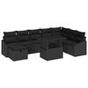 vidaXL Ensemble de canap&eacute; de jardin 9 pc polyrotin